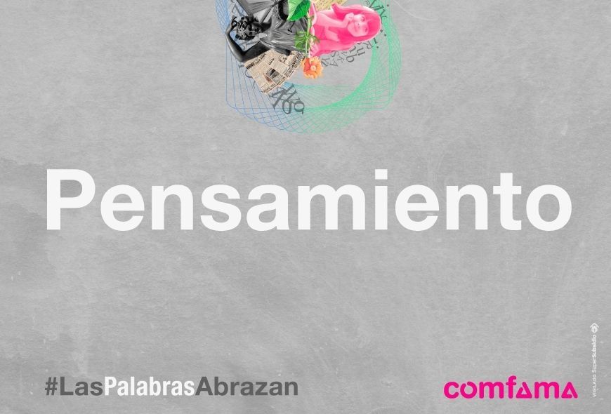 palabras abrazan pensamiento