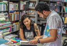 Cabecera selección de libros Bibliotecas Comfama Gina Quintero y Diego Ruiz