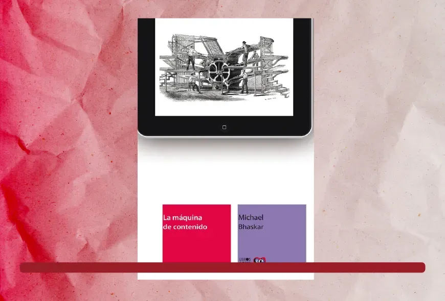 Cabecera reseña La máquina de contenido por Daniela Gómez