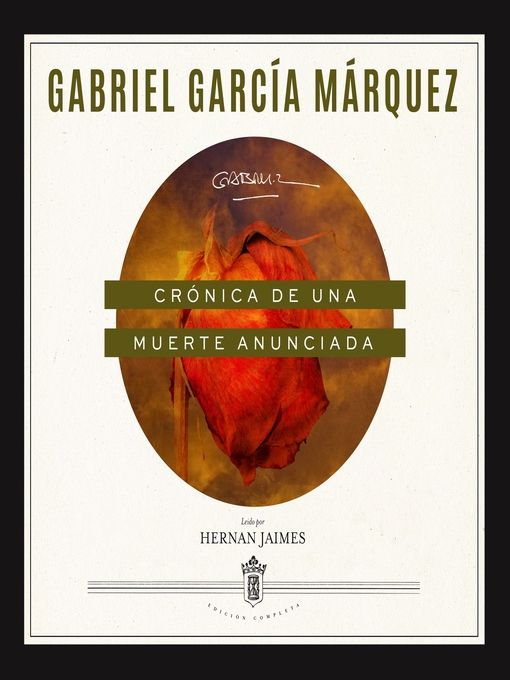 Portada audiolibro Crónica de una muerte anunciada