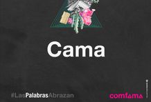 palabras abrazan ilustracion cama